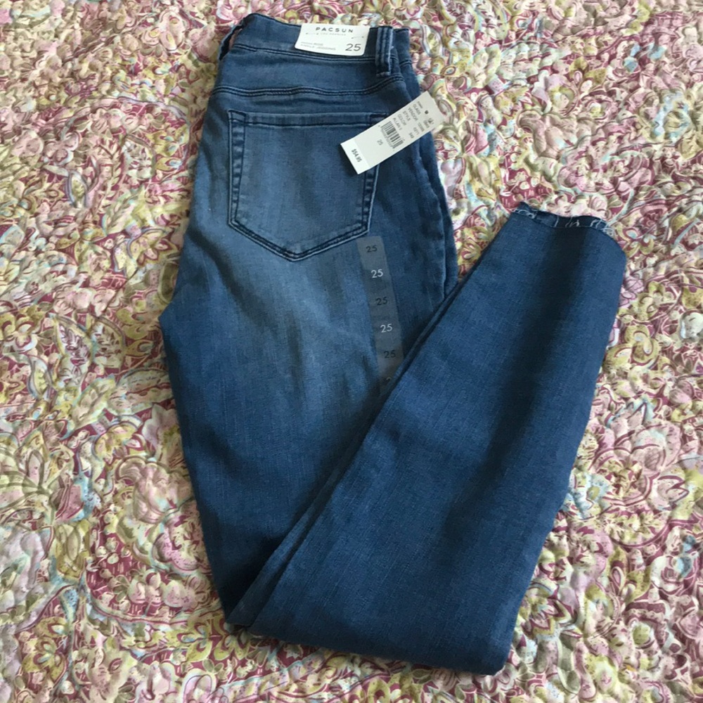 high rise ankle jeggings